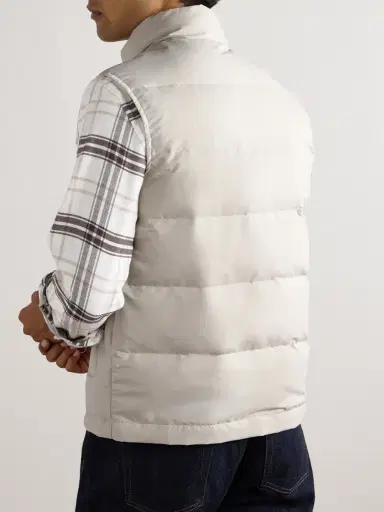 ELEVENTY Quilted Tech Wool-Blend Down Gilet - Men | Thumbnail 4 ELEVENTY Quilted Tech Wool-Blend Down Gilet - Men | Thumbnail 4