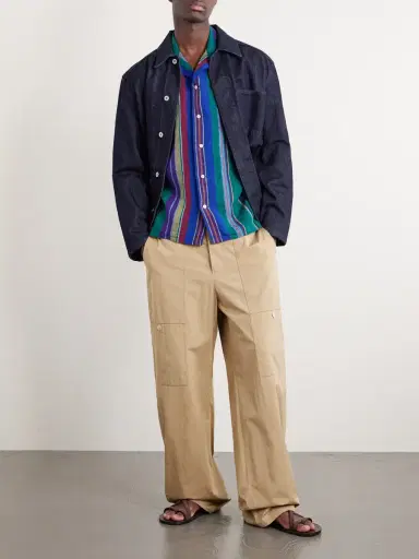 Polo Ralph Lauren Camp-Collar Striped Linen Shirt - Men | Thumbnail 2 Polo Ralph Lauren Camp-Collar Striped Linen Shirt - Men | Thumbnail 2