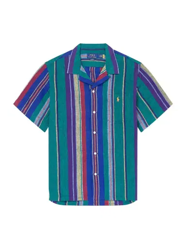 Polo Ralph Lauren Camp-Collar Striped Linen Shirt - Men | Thumbnail 1 Polo Ralph Lauren Camp-Collar Striped Linen Shirt - Men | Thumbnail 1