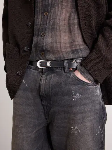 Our Legacy 2cm Braided Leather Belt - Men | Thumbnail 2