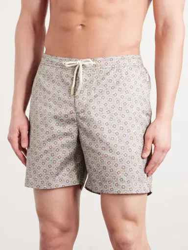 Orlebar Brown Bulldog Straight-Leg Mid-Length Seersucker Swim Shorts - Men | Thumbnail 2