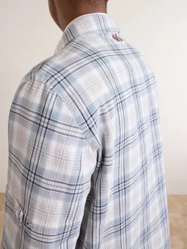 Thom Browne Checked Cotton-Blend Crepe Overshirt - Men | Thumbnail 6 Thom Browne Checked Cotton-Blend Crepe Overshirt - Men | Thumbnail 6