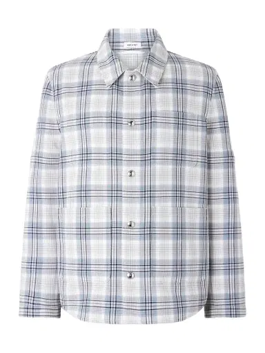 Thom Browne Checked Cotton-Blend Crepe Overshirt - Men | Thumbnail 1 Thom Browne Checked Cotton-Blend Crepe Overshirt - Men | Thumbnail 1