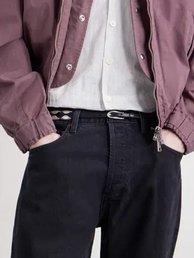 Our Legacy Billow 1cm Silver-Tone and Leather Belt - Men | Thumbnail 2 Our Legacy Billow 1cm Silver-Tone and Leather Belt - Men | Thumbnail 2