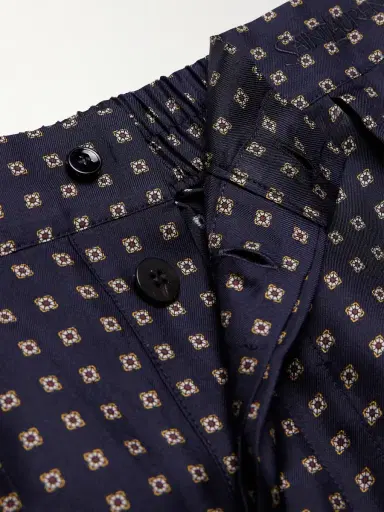 Saint Laurent Straight-Leg Printed Silk-Twill Shorts - Men | Thumbnail 5