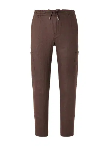 MR P. James Tapered Linen Drawstring Cargo Trousers - Men | Thumbnail 1