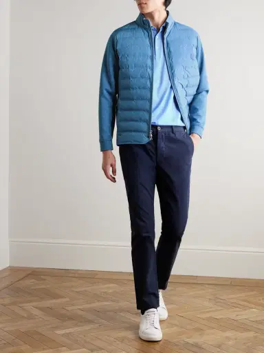 Peter Millar Winsome Hybrid Quilted Shell and Piqué Jacket - Men | Thumbnail 2