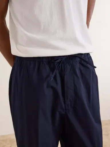 OFFICINE GÉNÉRALE Nilson Straight-Leg Organic Cotton-Poplin Drawstring Suit Trousers - Men | Thumbnail 4 OFFICINE GÉNÉRALE Nilson Straight-Leg Organic Cotton-Poplin Drawstring Suit Trousers - Men | Thumbnail 4