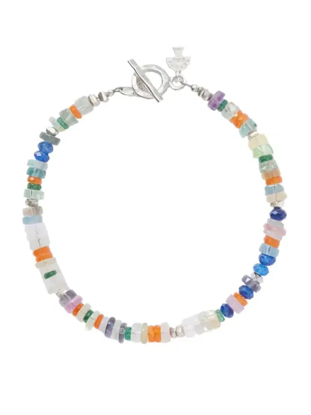 Peyote Bird Tropical Camo Sterling Silver Multi-Stone Beaded Bracelet - Men