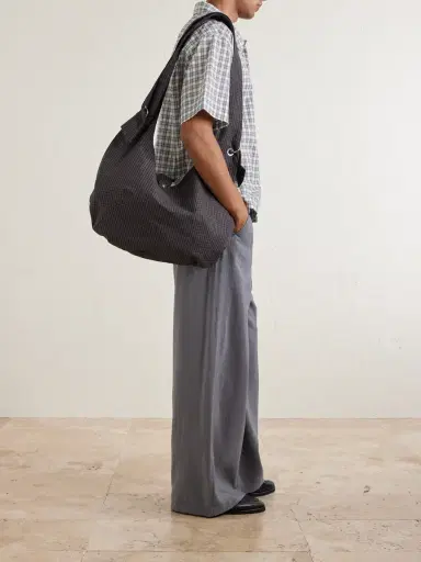 mfpen Eyelet Checked Cotton and Linen-Blend Canvas Shoulder Bag - Men | Thumbnail 2