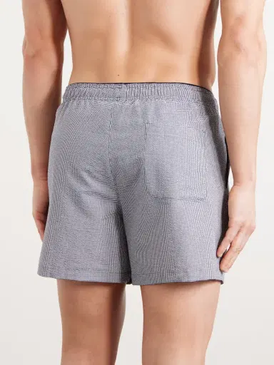 Our Legacy Boxer Trunk Straight-Leg Mid-Length Checked Seersucker Swim Shorts - Men | Thumbnail 3