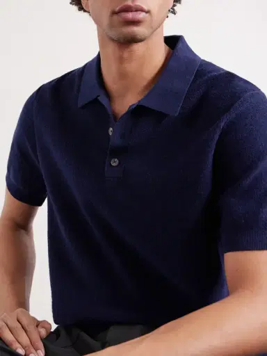 MR P. Organic Cotton and Cashmere-Blend Polo Shirt - Men | Thumbnail 5 MR P. Organic Cotton and Cashmere-Blend Polo Shirt - Men | Thumbnail 5