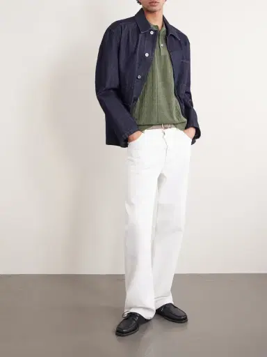 PIACENZA 1733 Silk and Linen-Blend Polo Shirt - Men | Thumbnail 2