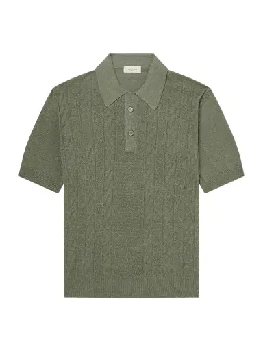 PIACENZA 1733 Silk and Linen-Blend Polo Shirt - Men | Thumbnail 1