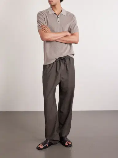 MR P. Organic Cotton and Cashmere-Blend Polo Shirt - Men | Thumbnail 2
