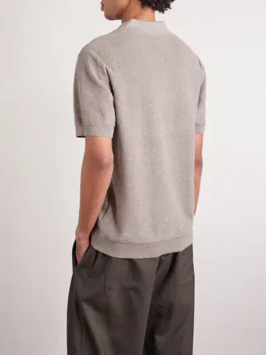 MR P. Organic Cotton and Cashmere-Blend Polo Shirt - Men | Thumbnail 4