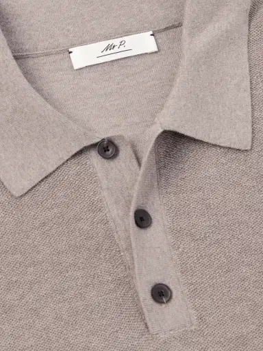 MR P. Organic Cotton and Cashmere-Blend Polo Shirt - Men | Thumbnail 6