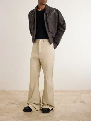 Rick Owens Bolan Bootcut Organic Cotton-Blend Trousers - Men | Thumbnail 2