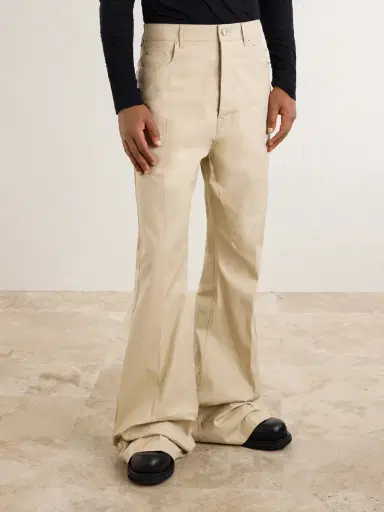 Rick Owens Bolan Bootcut Organic Cotton-Blend Trousers - Men | Thumbnail 3