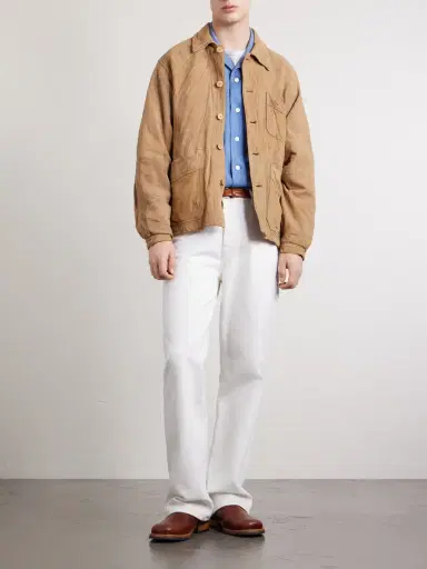 Visvim Travail Crinkled-Leather Blouson Jacket - Men | Thumbnail 2 Visvim Travail Crinkled-Leather Blouson Jacket - Men | Thumbnail 2