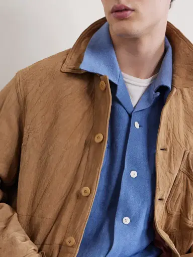 Visvim Travail Crinkled-Leather Blouson Jacket - Men | Thumbnail 5 Visvim Travail Crinkled-Leather Blouson Jacket - Men | Thumbnail 5