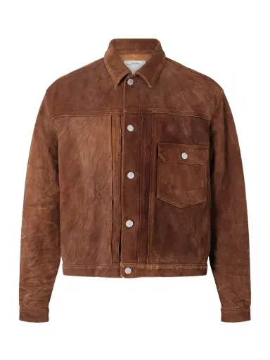 Visvim 102X Cropped Leather Jacket - Men | Thumbnail 1
