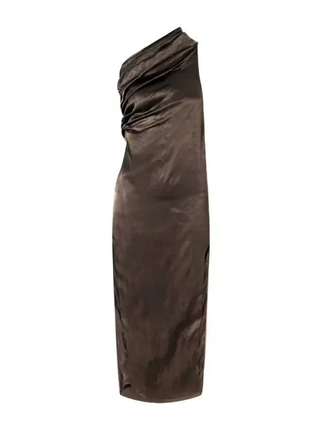 Athena One-shoulder Satin Midi Dress