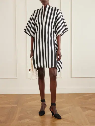 Jacquemus Moisson Oversized Striped Cotton And Silk-blend Midi Dress | Thumbnail 2 Jacquemus Moisson Oversized Striped Cotton And Silk-blend Midi Dress | Thumbnail 2