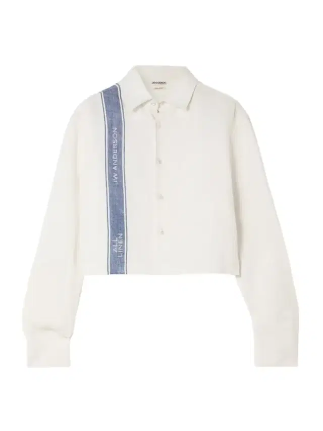 Cropped Linen-jacquard Shirt