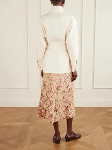 Loro Piana Lismore Belted Linen And Wool-blend Jacket | Thumbnail 4