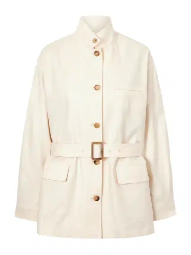 Loro Piana Lismore Belted Linen And Wool-blend Jacket | Thumbnail 1