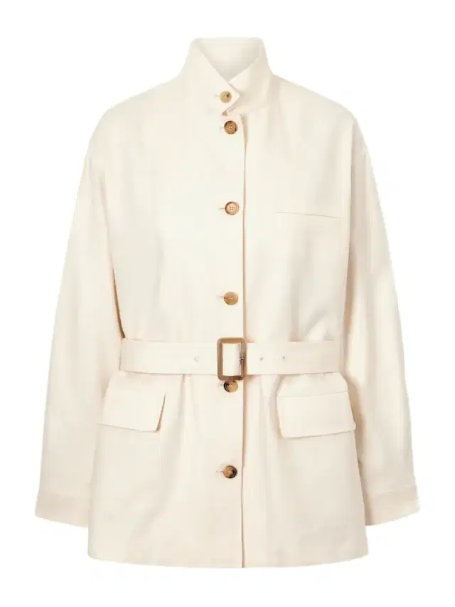 Loro Piana Lismore Belted Linen And Wool-blend Jacket
