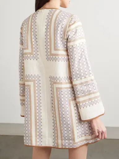 Zimmermann Printed Linen Mini Dress | Thumbnail 3 Zimmermann Printed Linen Mini Dress | Thumbnail 3