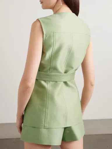 Zimmermann Luna Belted Wool And Silk-blend Vest | Thumbnail 3