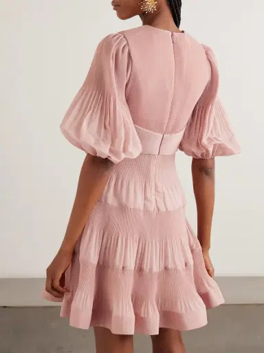 Zimmermann Tiered Plissé Silk-organza Mini Dress | Thumbnail 3 Zimmermann Tiered Plissé Silk-organza Mini Dress | Thumbnail 3