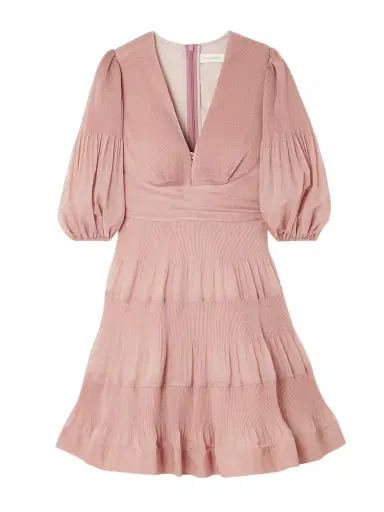 Zimmermann Tiered Plissé Silk-organza Mini Dress | Thumbnail 1 Zimmermann Tiered Plissé Silk-organza Mini Dress | Thumbnail 1