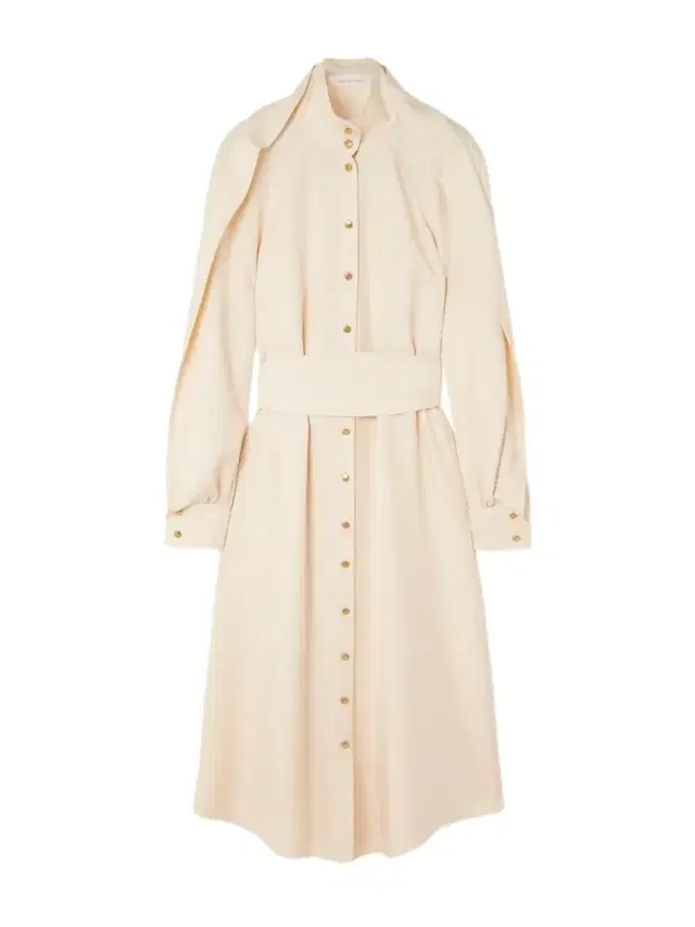 Luna Obi Ruffled Gathered Silk Midi Shirt Dress