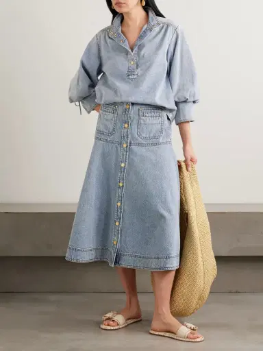 Zimmermann Denim Midi Skirt | Thumbnail 2