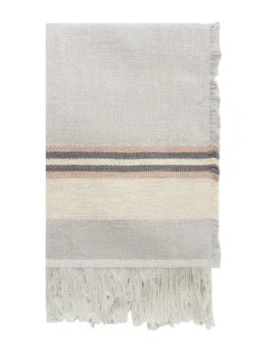 The Row Fringed Striped Cotton And Linen-blend Scarf | Thumbnail 1