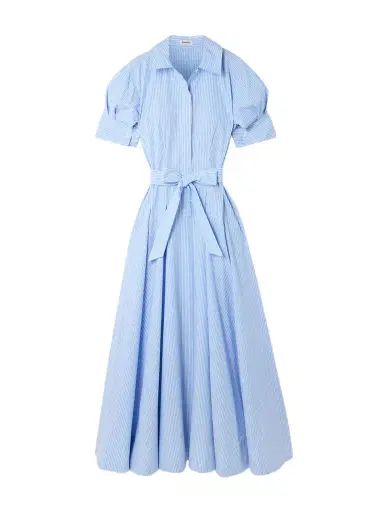 Simkhai Truman Belted Striped Cotton Midi Shirt Dress | Thumbnail 1 Simkhai Truman Belted Striped Cotton Midi Shirt Dress | Thumbnail 1
