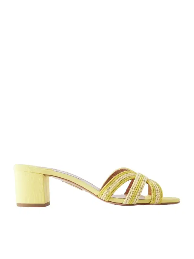 Day Dream 50 Metallic Raffia Mules