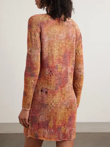 Isabel Marant Hymira Distressed Knitted Mini Dress | Thumbnail 3