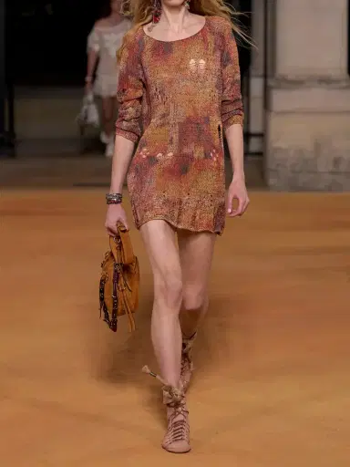 Isabel Marant Hymira Distressed Knitted Mini Dress | Thumbnail 5