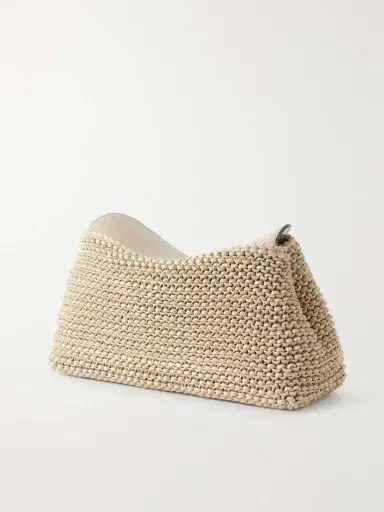 TOTEME T-lock Woven Leather Clutch | Thumbnail 4