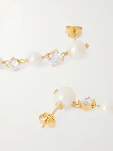 Completedworks plated, Pearl-like And Cubic Zirconia Earrings | Thumbnail 3 Completedworks plated, Pearl-like And Cubic Zirconia Earrings | Thumbnail 3