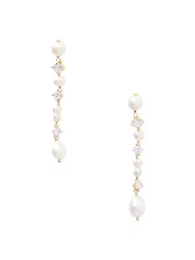 Completedworks plated, Pearl-like And Cubic Zirconia Earrings | Thumbnail 1 Completedworks plated, Pearl-like And Cubic Zirconia Earrings | Thumbnail 1