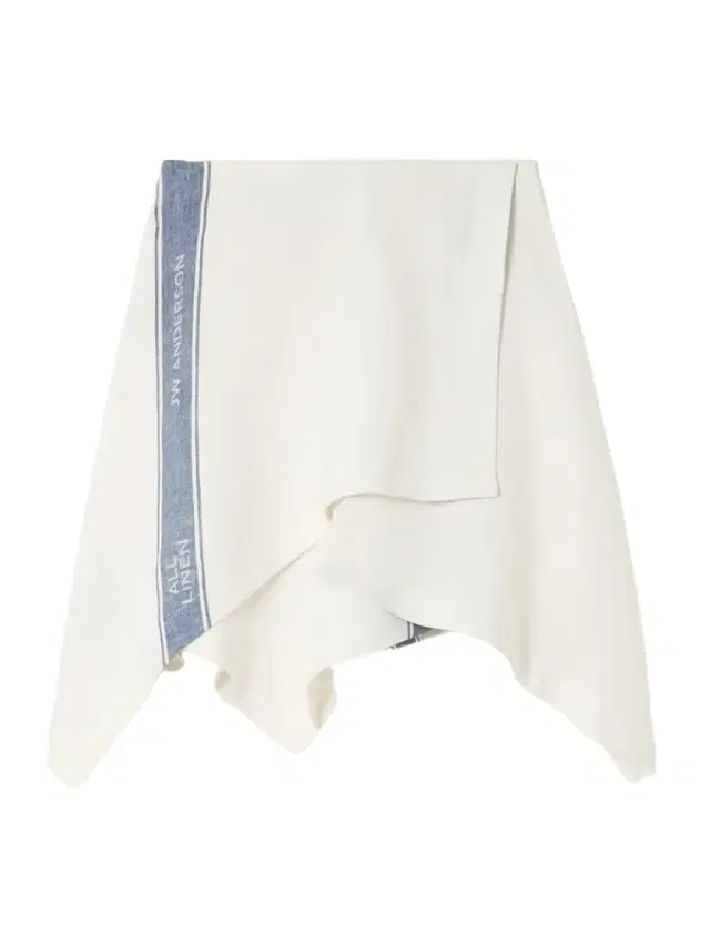 Asymmetric Linen-jacquard Mini Wrap-effect Skirt