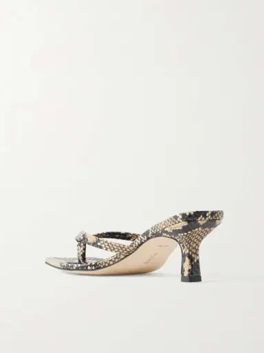 aeyde Wilma Snake-effect Leather Sandals | Thumbnail 3 aeyde Wilma Snake-effect Leather Sandals | Thumbnail 3