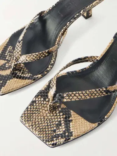 aeyde Wilma Snake-effect Leather Sandals | Thumbnail 5 aeyde Wilma Snake-effect Leather Sandals | Thumbnail 5