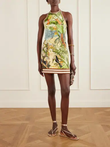 ALÉMAIS Toucan Tango Halterneck Printed Organic Cotton Mini Dress | Thumbnail 2 ALÉMAIS Toucan Tango Halterneck Printed Organic Cotton Mini Dress | Thumbnail 2